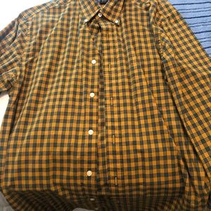 Fall Green and Orange Long Sleeve Shirt